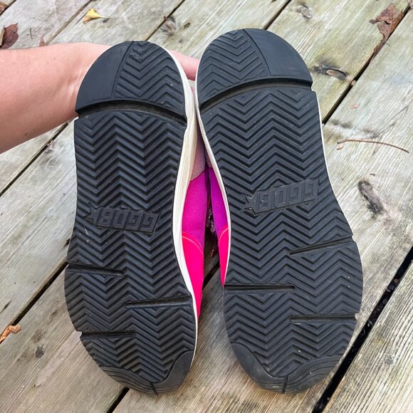 Golden Goose Running Sole Sneakers Pink Metallic Suede Size 40 - Picture 7 of 9